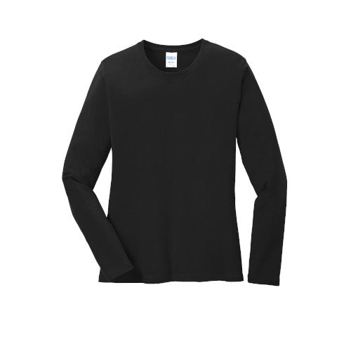 Port & Company® Ladies Long Sleeve Core Cotton Tee (4 Colors Available)